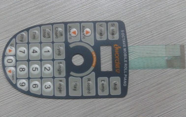 Thin Film LED Waterproof Membrane Switch With 3M Adhesive For Cell Phones