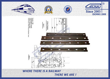 Standar UIC54 Rail Metal Fish Plate Untuk Railway Fastener / Joggled Fish Plate