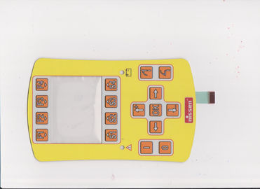Backlight Membrane Switch with LGF Light  autotype pet and 3M adhesive printing yellow white red color