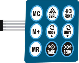 Silicone Rubber LED Backlit Membrane Switch Keypads Untuk Air Conditioner